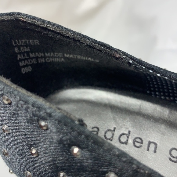 MADDEN Girl Luzter Black Studded open Toe Heel Size 6.5M - Picture 10 of 10